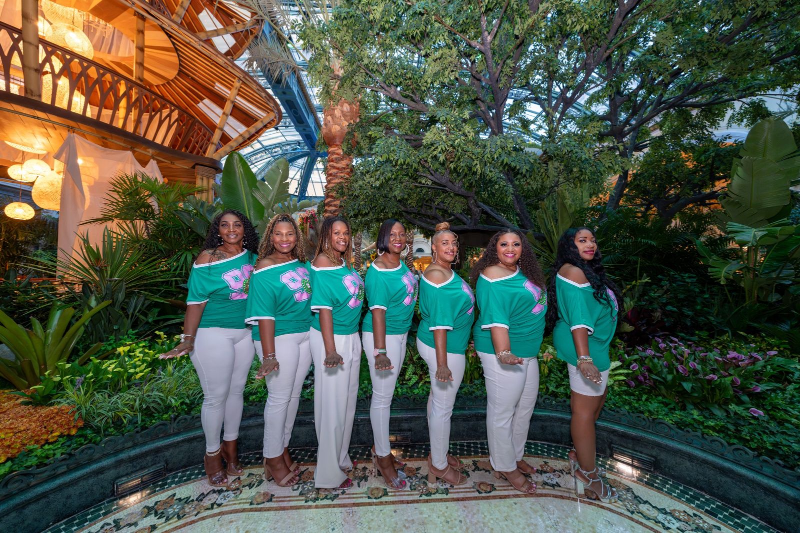 Chapter group portrait under the garden canopy